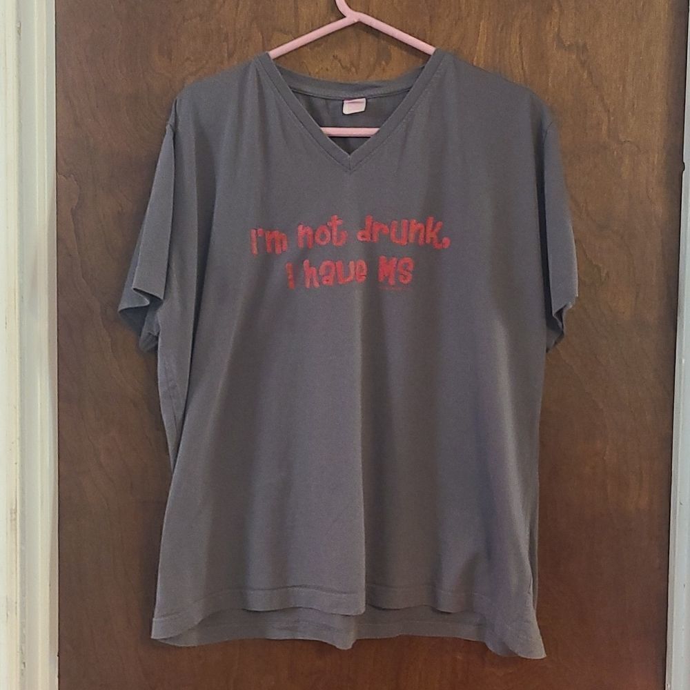 Ladie's/Women's Grey Short Sleeved 2XL Tee Shirt
